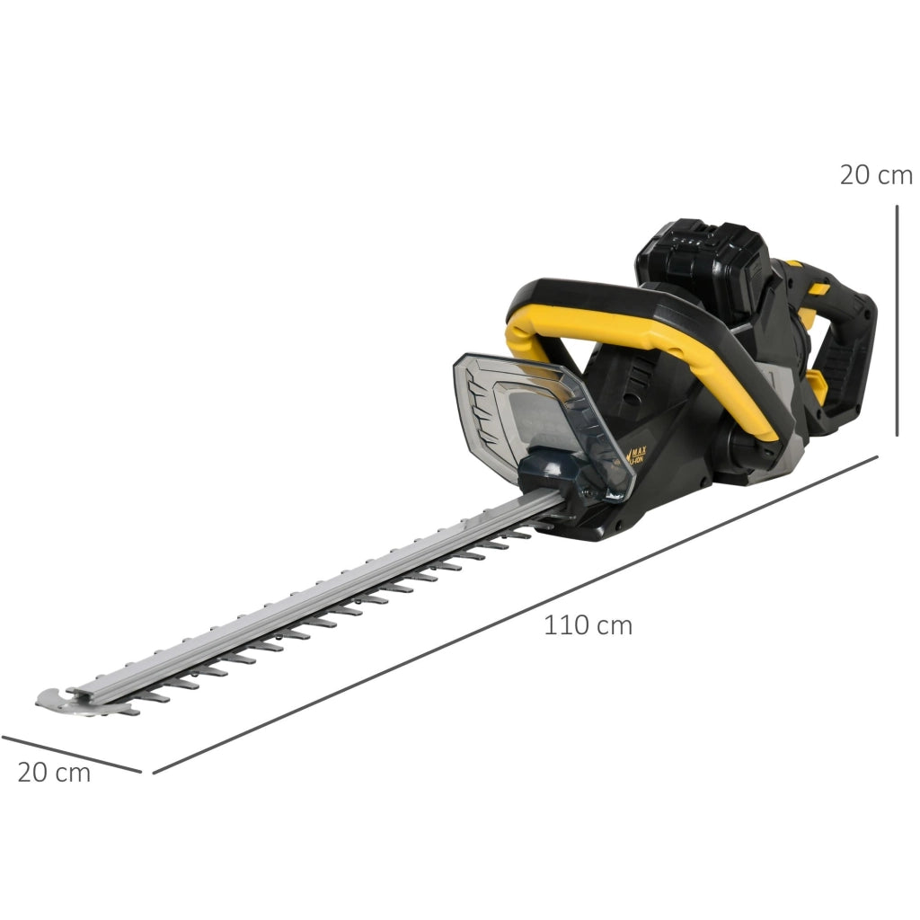 Tagliasiepi a Batteria Lama 52 cm Nero e Giallo