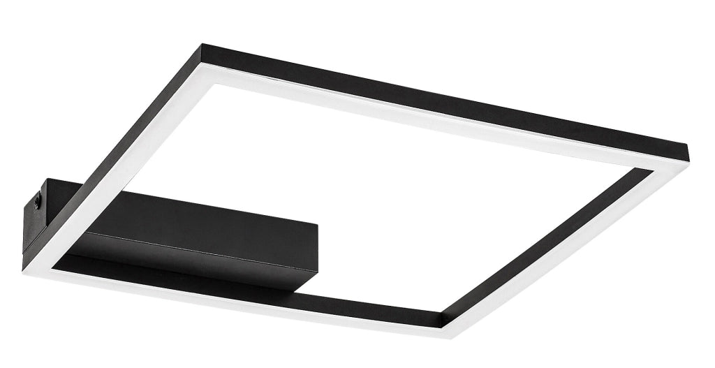 Plafoniera LED quadrata nera 24W 3000K Rabalux Heleth