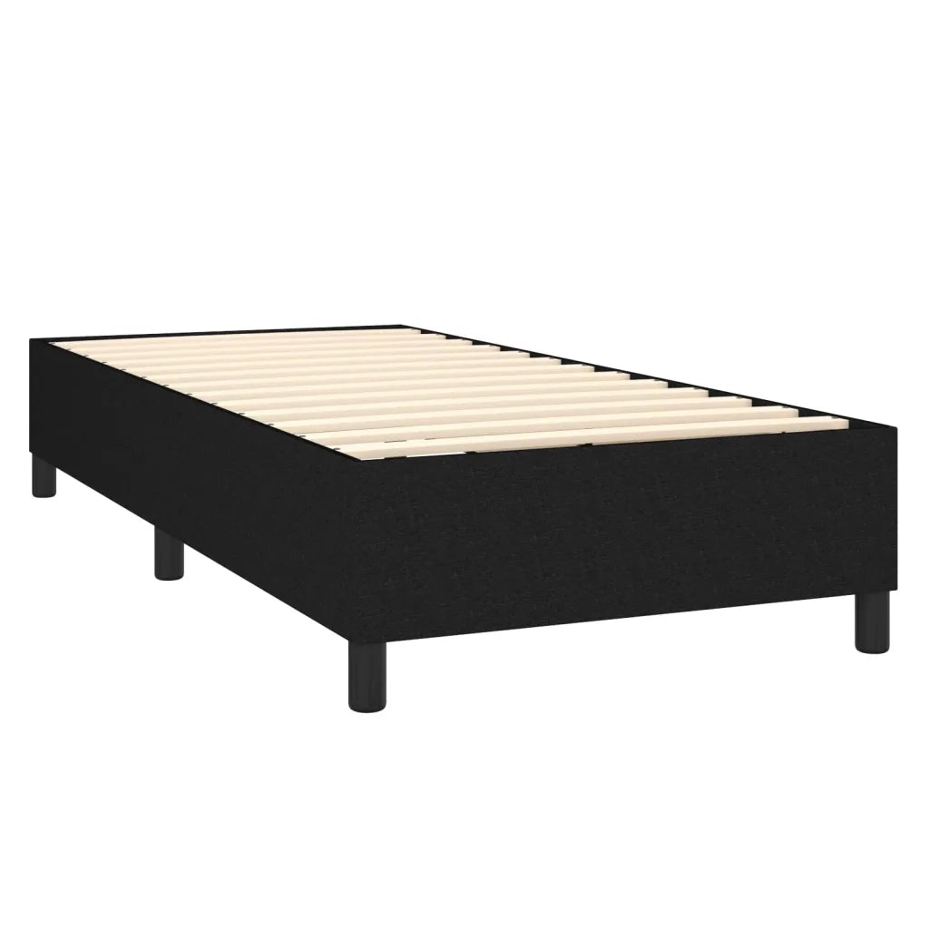 Letto a Molle con Materasso e LED Nero 80x200 cm in Tessuto 3138351