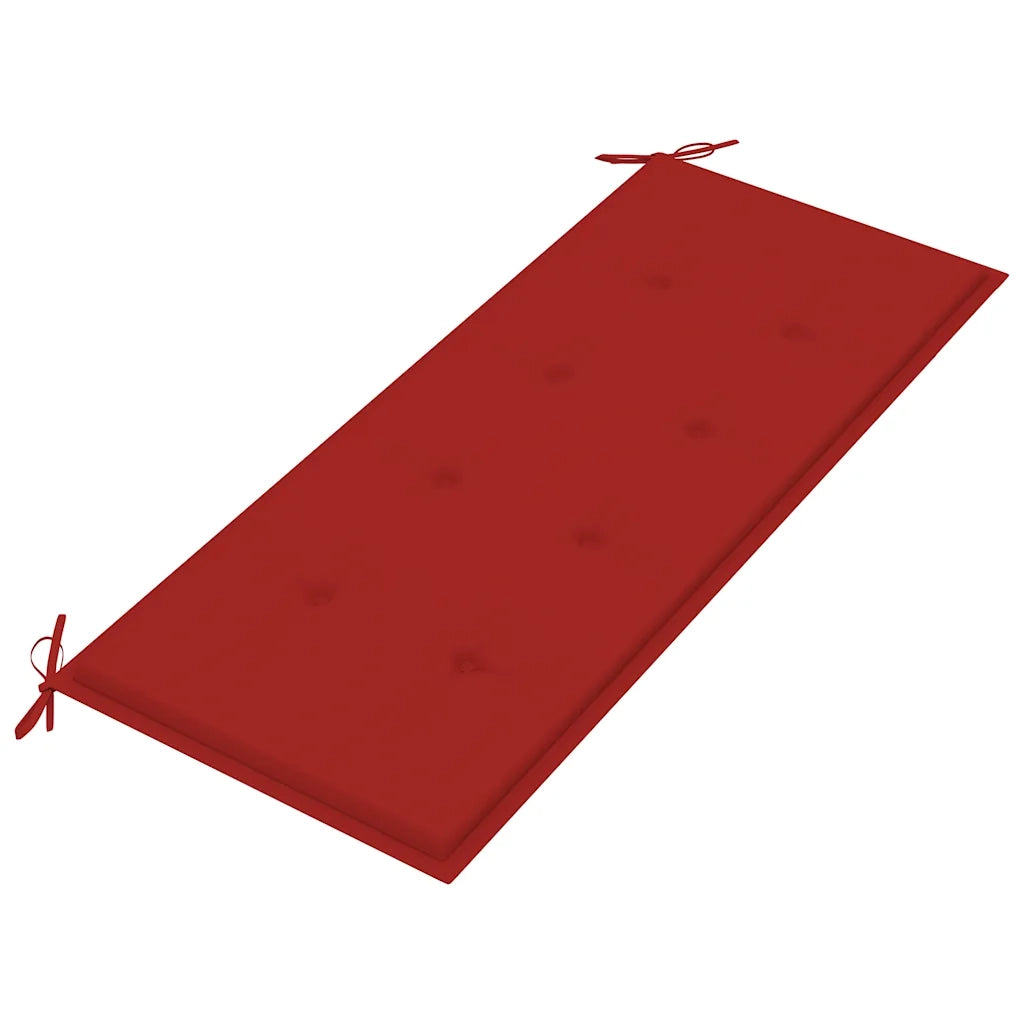 Panchina da Giardino 2 Posti e Cuscino 120cm Massello Eucalipto 3060975