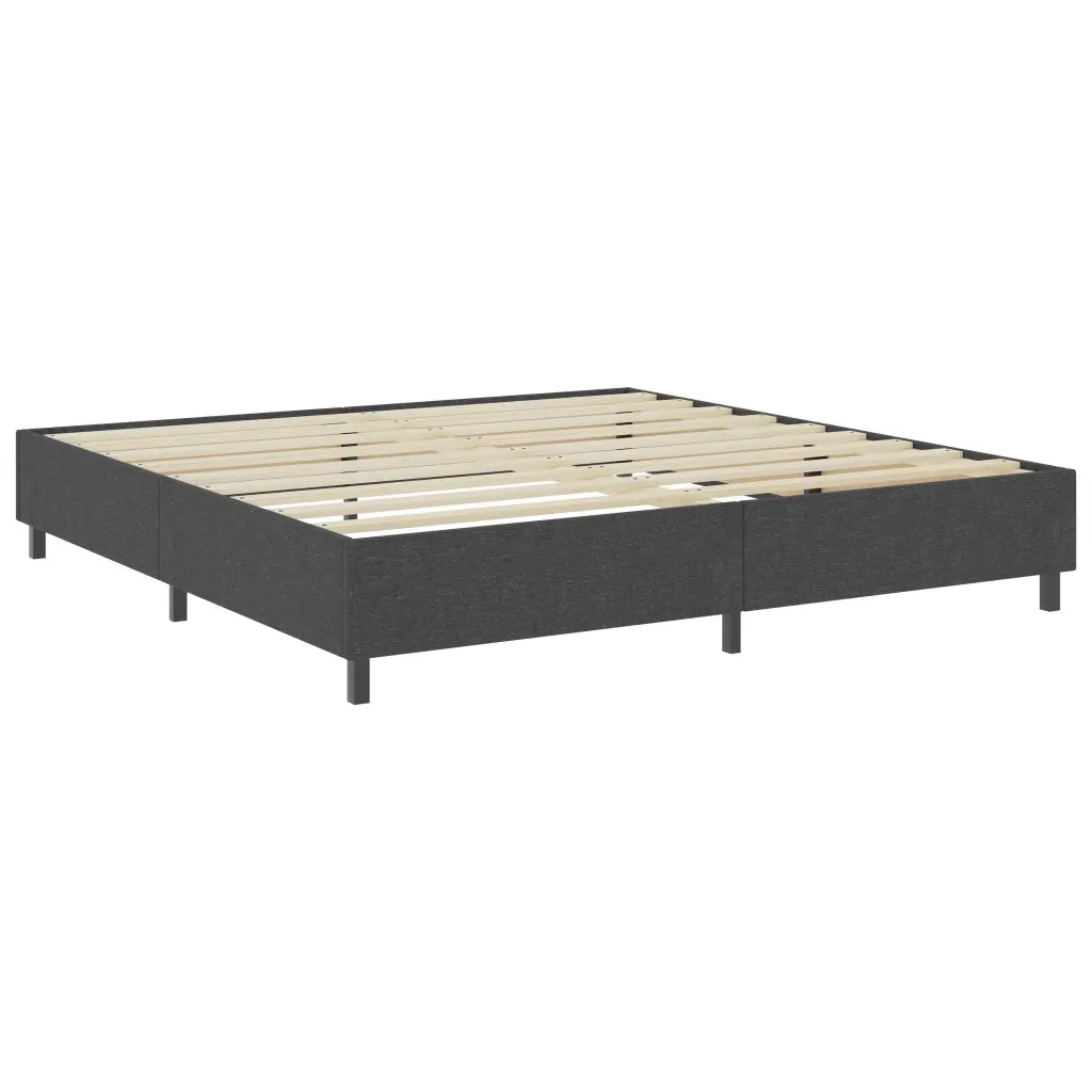Letto a Molle Grigio Scuro in Tessuto 200x200 cm 3054793