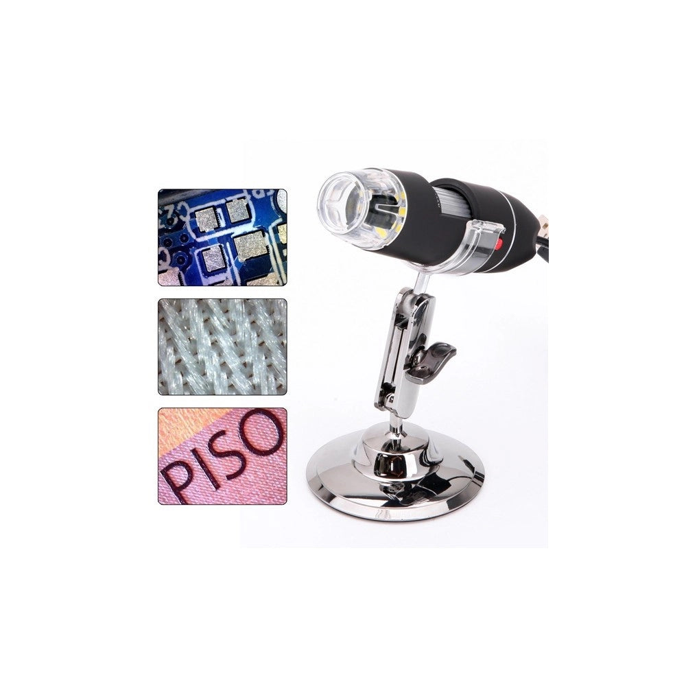 Trade Shop - Microscopio Usb Digitale 40x 1000x Pc Notebook Foto Video 8 Led 2.0 Mpx Staffa -