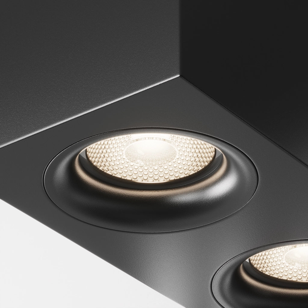 Plafoniera Maytoni Slim nera 2xGU10 alluminio dimmerabile