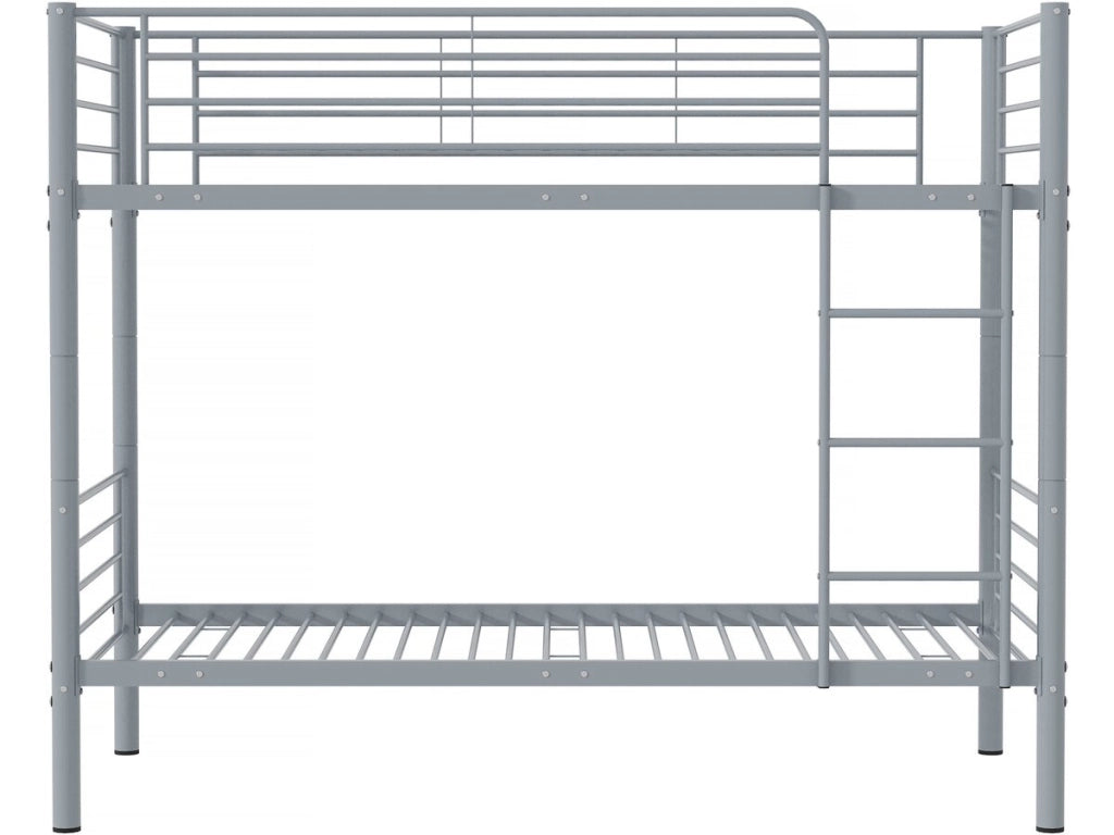 Letto a castello "ADAM" -  90 x 190 cm - Metallo - Grigio