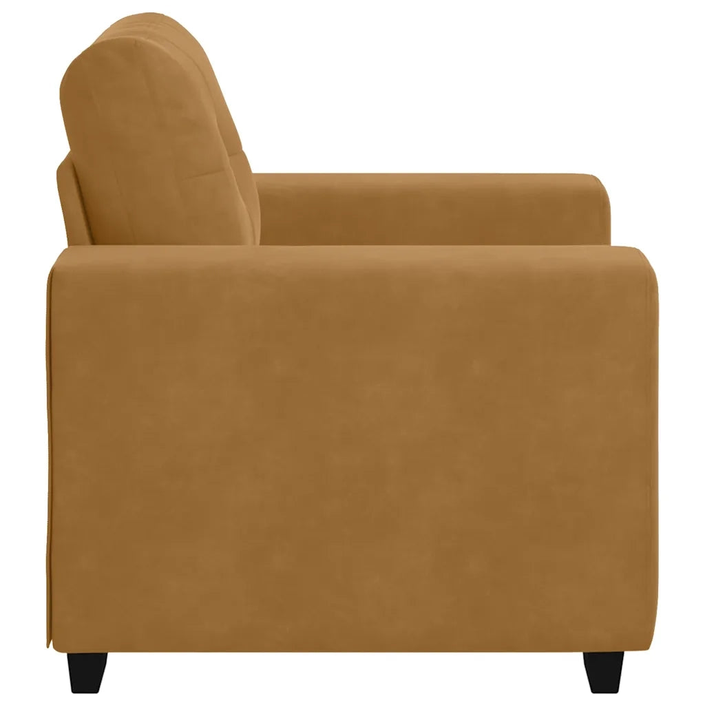 Divano Sedia Marrone 100x78x80 cm Velluto 4105105