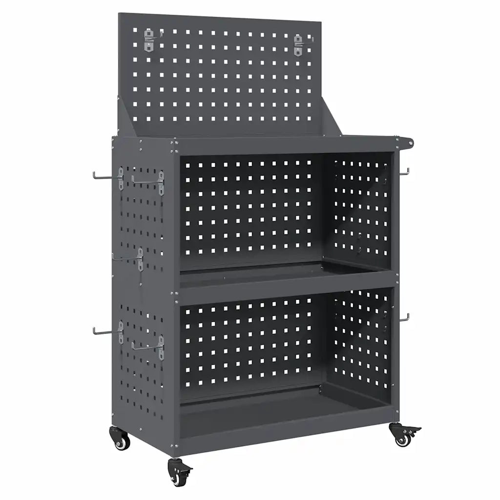 Carrello per Attrezzi con ruota Antracite 65 x 35 x 111 cm 874555