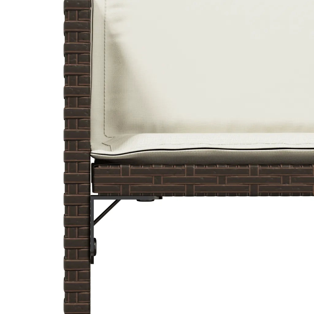 Sedie da Giardino con Cuscini 4 pz Marroni in Polyrattan 4007478