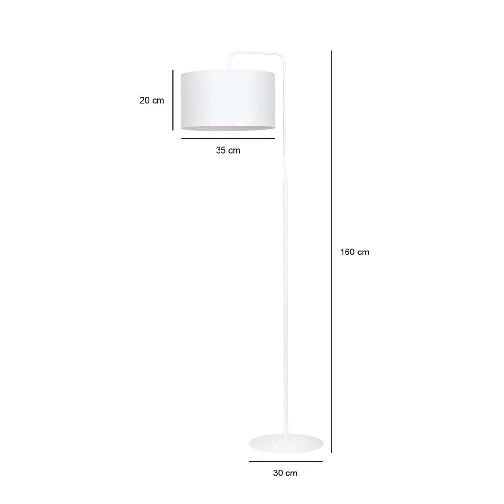 Lampada da terra Emibig Trapo metallo bianca E27 H160cm