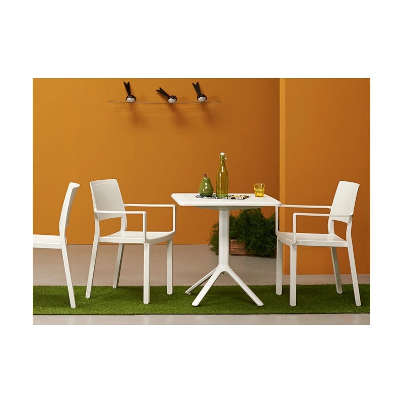 SET 4 SEDIE KATE CON BRACCIOLI TECNOPOLIMERO SCAB DESIGN - Grigio chiaro 82