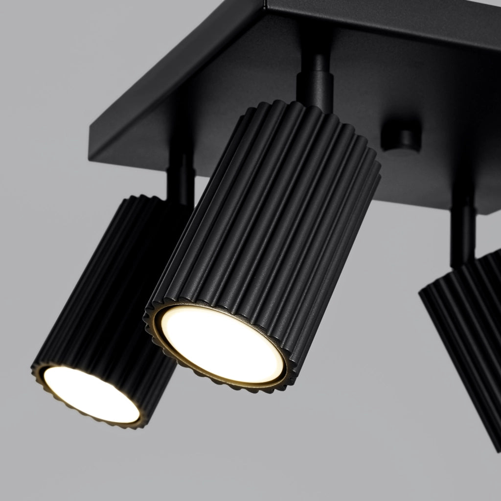 Lampada da soffitto KARBON 4 nero