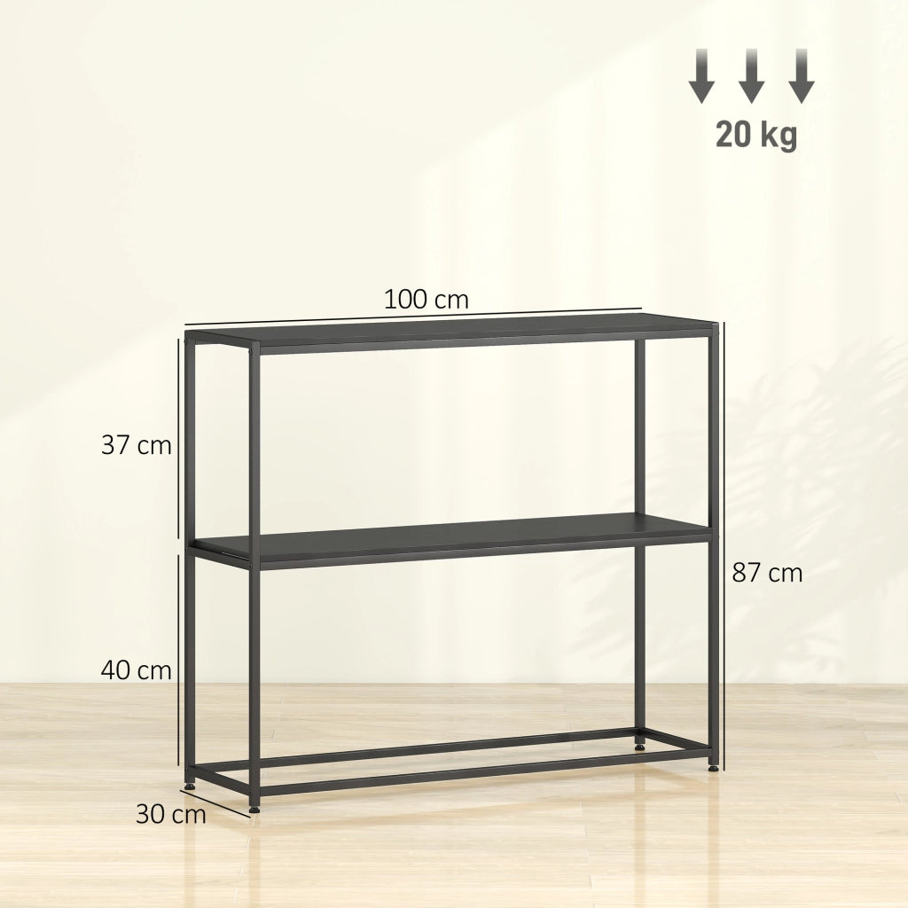 Tavolo console ¨C Minimal ¨C Nero, acciaio, 100x30x87 cm
