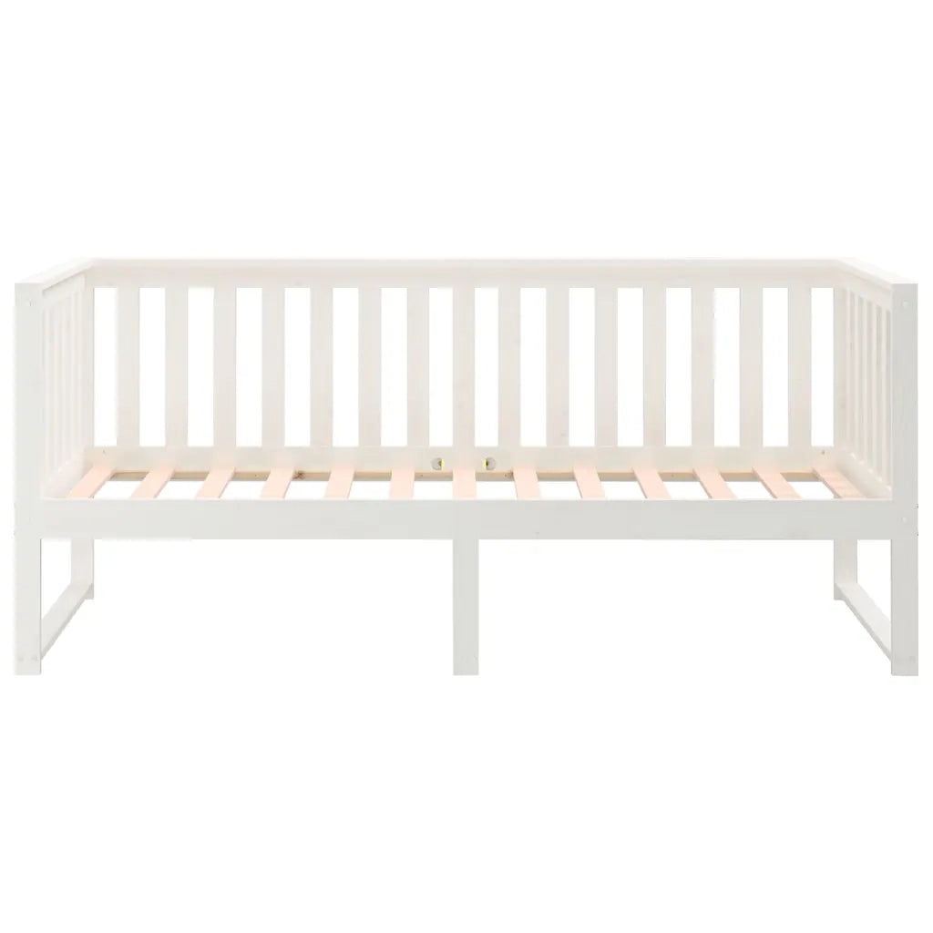 Letto singolo | Letto per adulti | Dormeuse senza Materasso Bianca 80x200 cm Legno Massello Pino