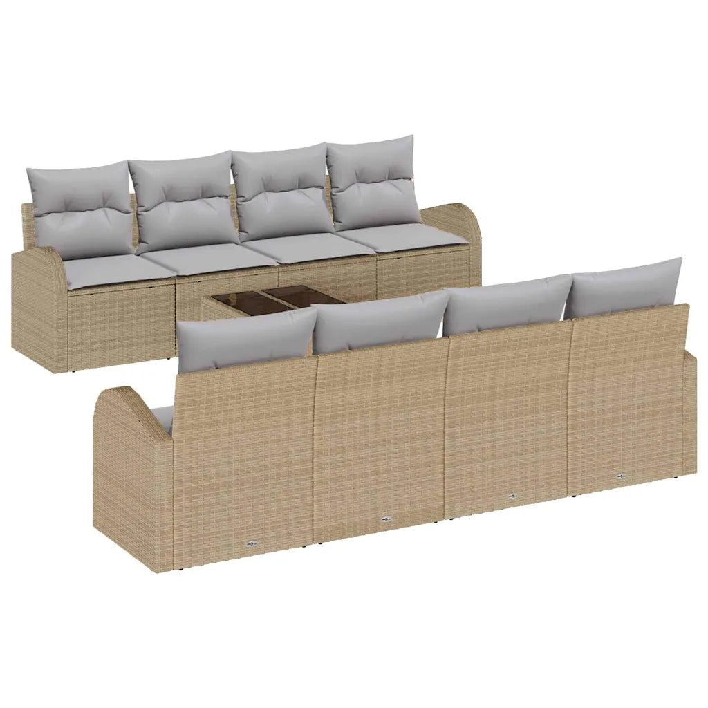 Set Divano da Giardino Beige 55 x 55 x 37 cm polyrattan 3345970
