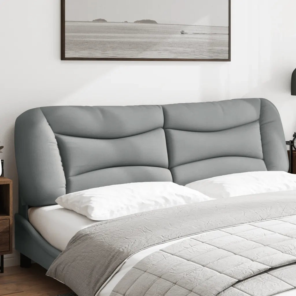 Cuscino Testiera-Cuscino per Testiera Hvar Grigio Chiaro 180 cm in Tessuto