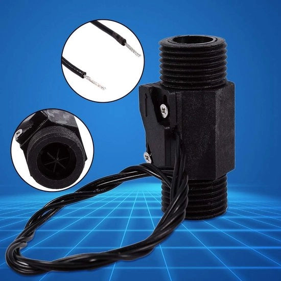 Dispositivo di rilevamento flusso idrico - Sensore di acqua - Magnetico - Plastico - Impianto di riscaldamento - Affidabile - 1 x interruttore