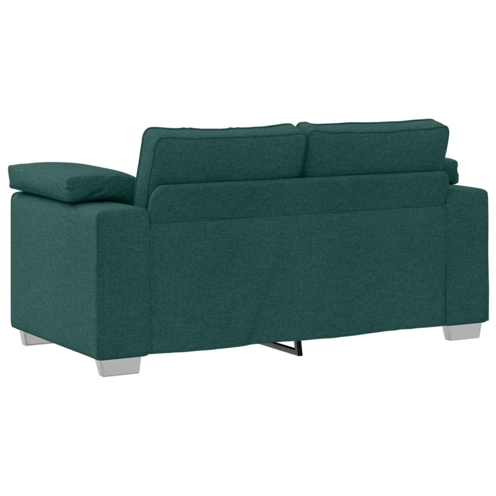 Divano 3 pcs Verde Scuro 219 x 80 x 82 cm Tessuto misto lino 3324663