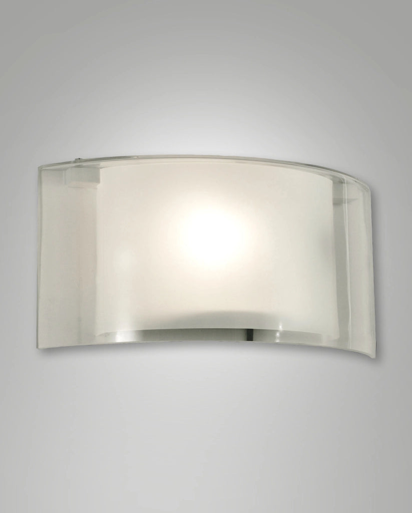 Lampada da Parete Alide 34cm con Struttura in Metallo e Vetro Trasparente, Attacco E27 40W IP20 - Design Elegante e Moderno per Interni