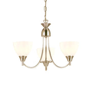 Sospensione classica Alton cromo satinato opalina 3xE14