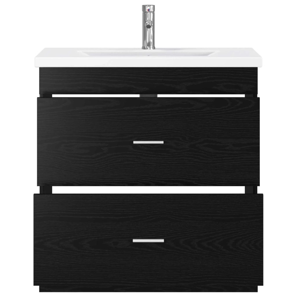 Set di mobili per il bagno Rovere Nero 81 x 40 x 84,5 cm 3404375