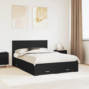 Struttura del letto Nero 135 x 190 cm Legno multistrato 3410905