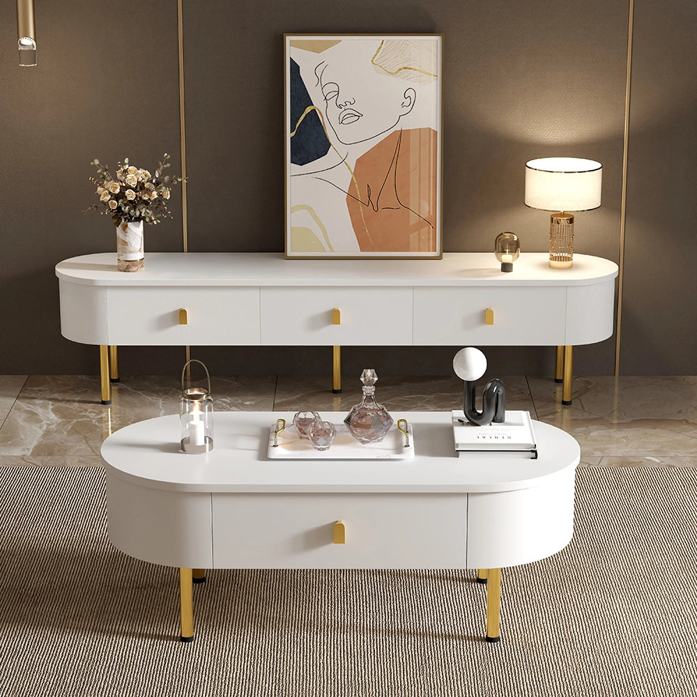 Set salone luxury - Xylo - Mobile TV+tavolino con cassetti