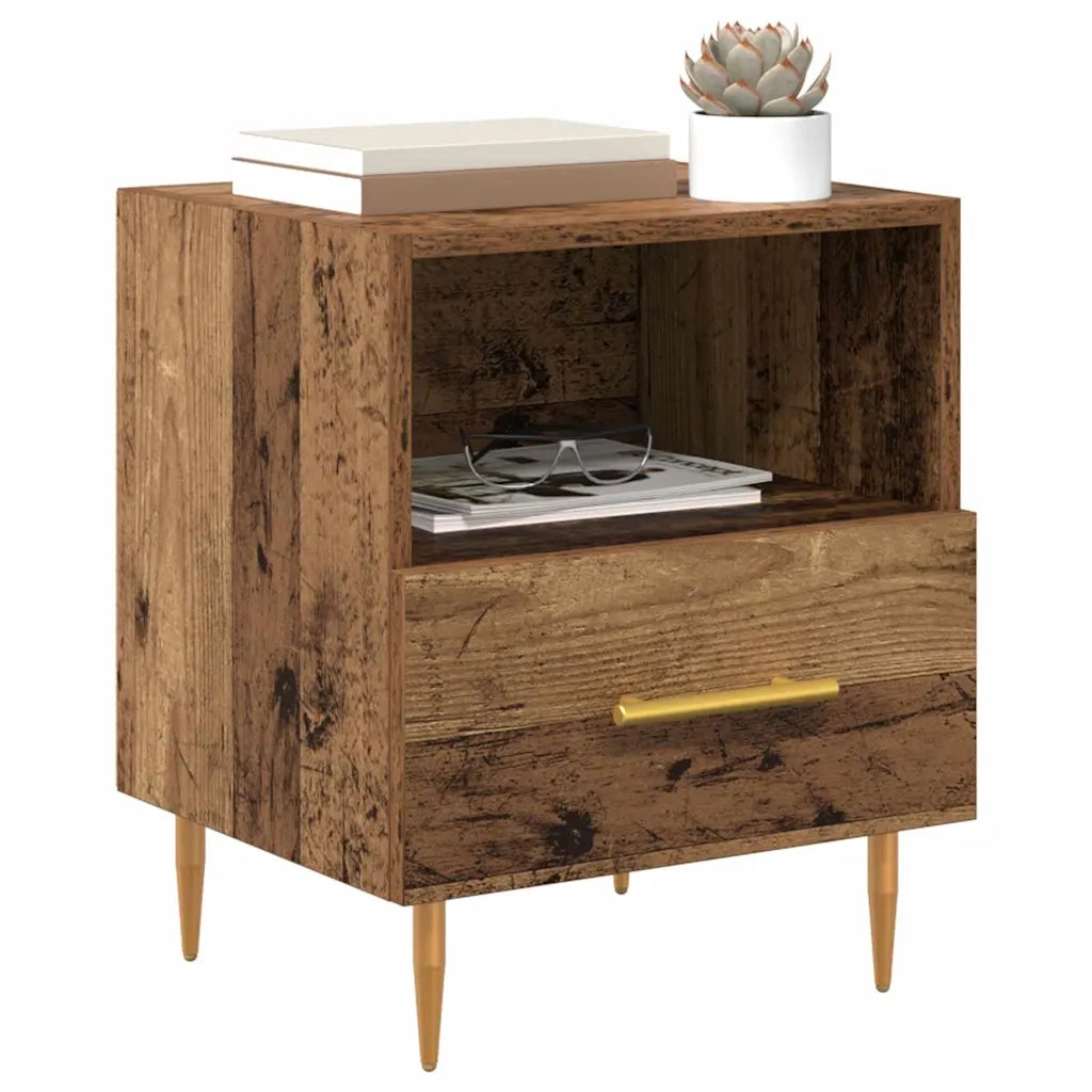 Comodino | Armadio da Notte | Mobiletto da notte Marrone 40 x 35 x 47,5 cm Legno multistrato