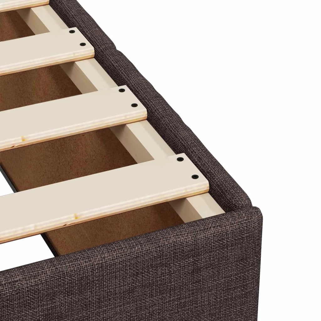 Letto box spring con materasso Marrone Scuro 100 x 200 cm 3451146