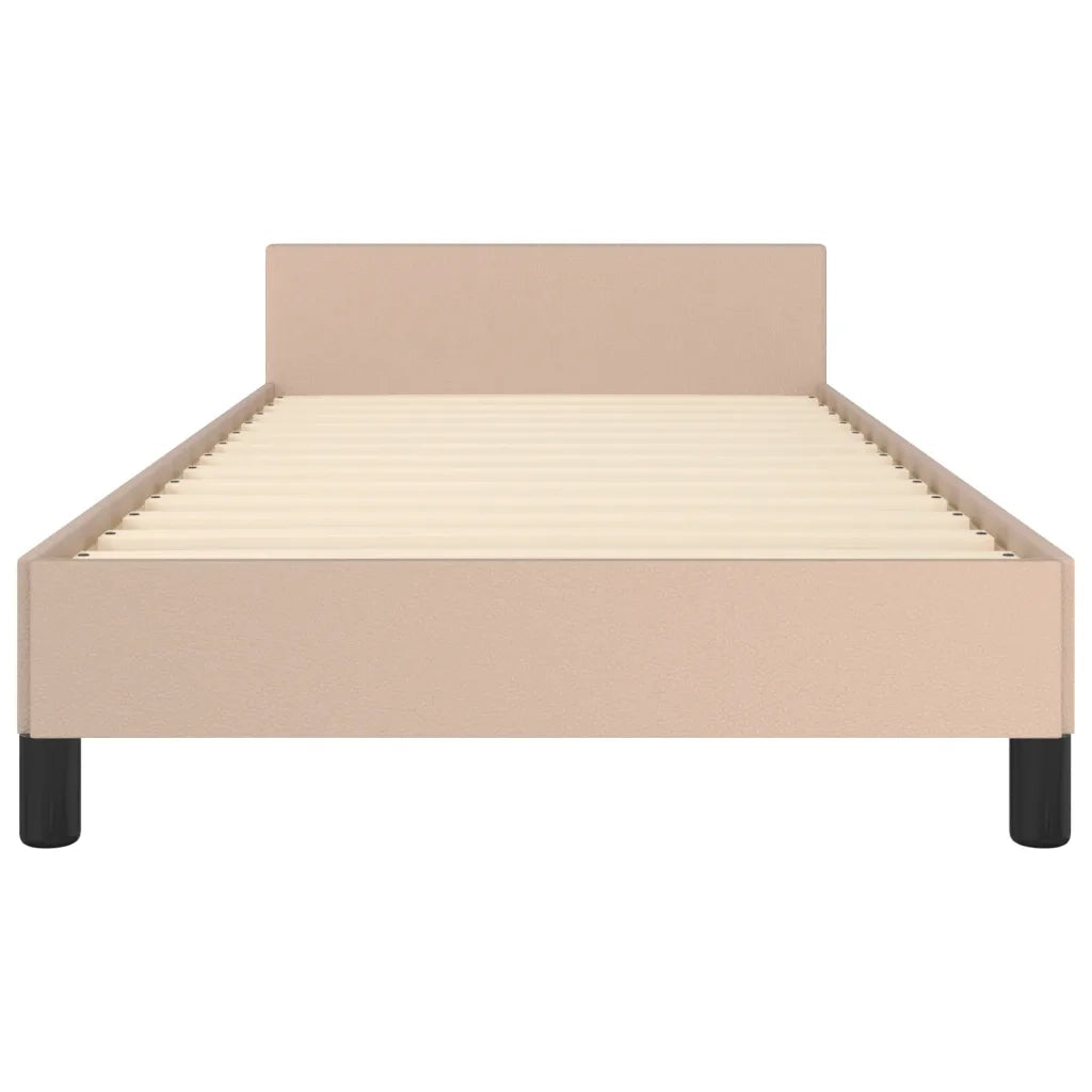 Giroletto con Testiera Cappuccino 90x190 cm in Similpelle