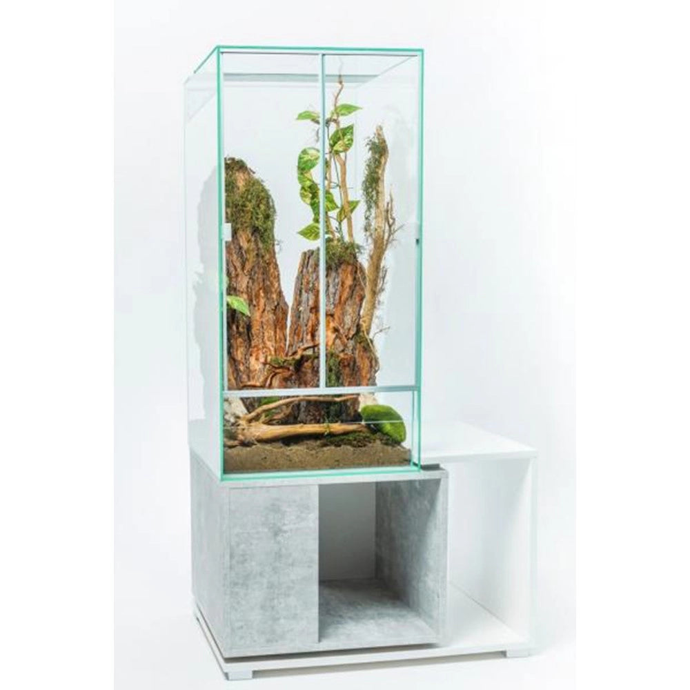 Diversa Cabinet Duo Grey White cm90x60x50h - supporto double face per High Terrarium