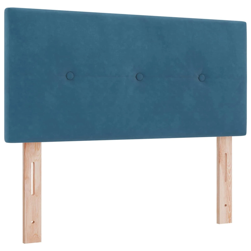 Letto con Box Spring, Materasso e LED Blu 90 x 190 cm Velluto 3452088