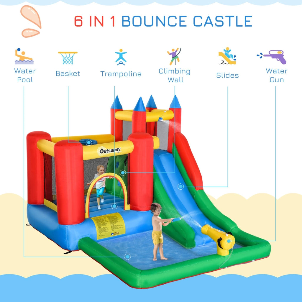 Castello Giostra Gonfiabile 330x245x215 cm in con Pompa Inclusa