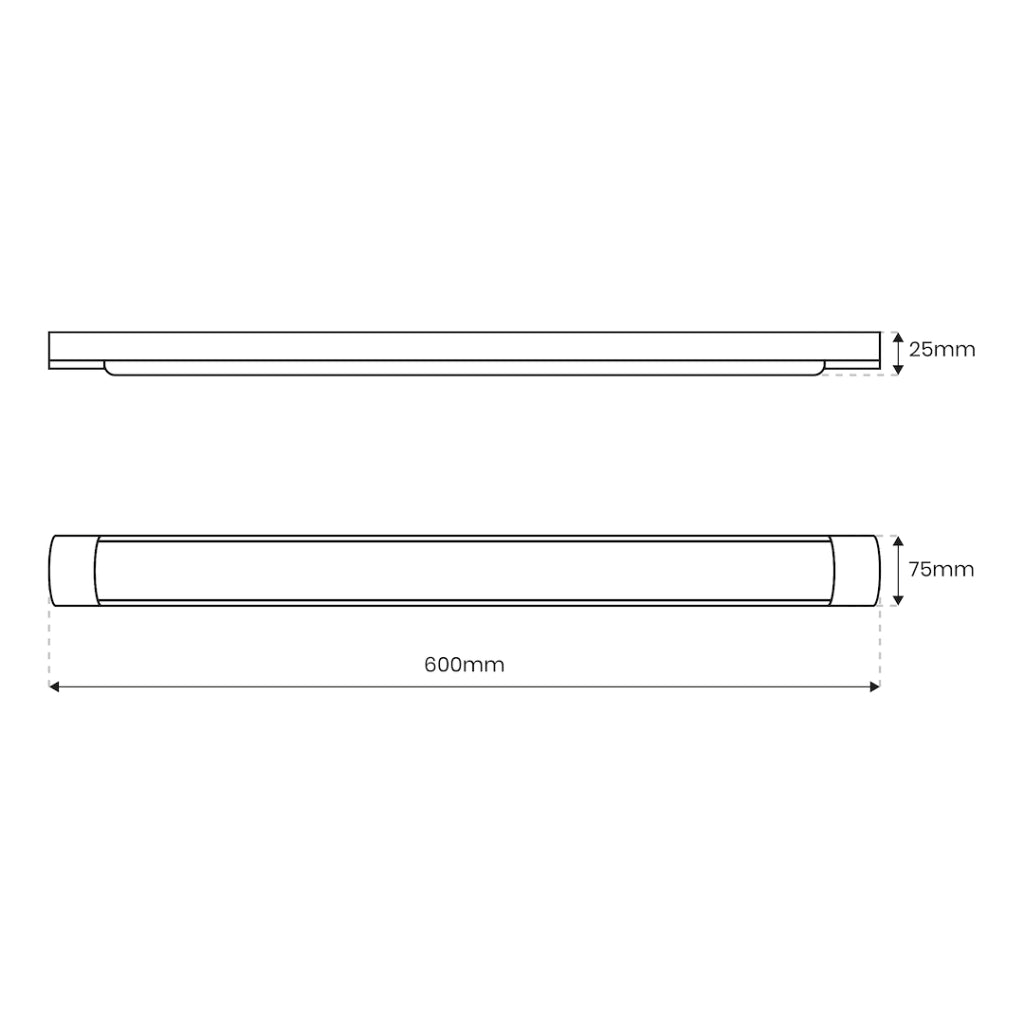 Plafoniera LED Batten 18W 60cm 4000K bianca IP20 Eko-Light