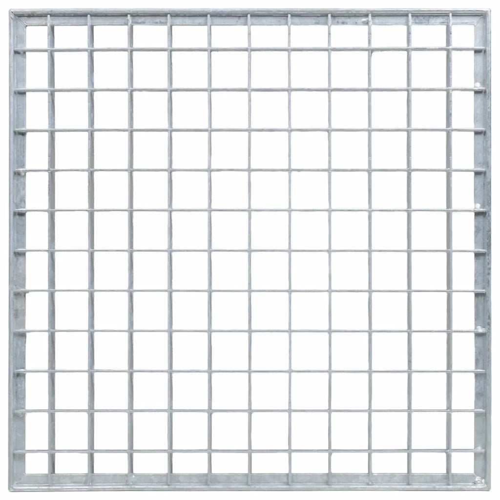 Grata Argento 40 x 40 x 2 cm Acciaio Zincato a Caldo 42018652