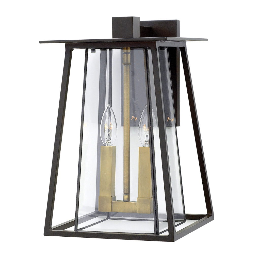 Applique esterna Walker bronzo/ottone E14 2 luci Hinkley