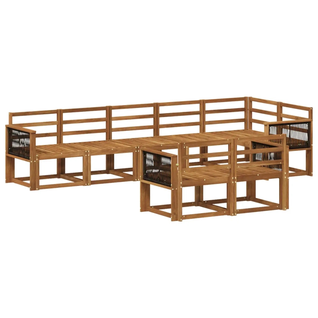 Set di divani da esterno 8 pcs Naturale