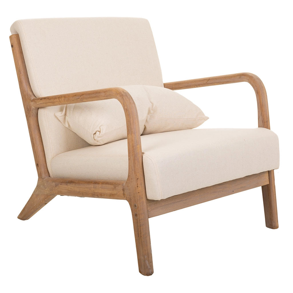 Poltrona in legno marrone 66x85x74