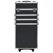 Valigia Trolley per Cosmetici in Alluminio Nero CFW5202679