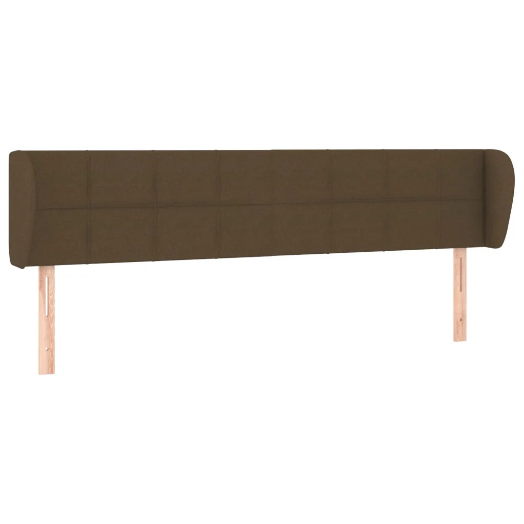 Testiera ad Orecchio Marrone Scuro 183x23x78/88 cm in Tessuto 3117161