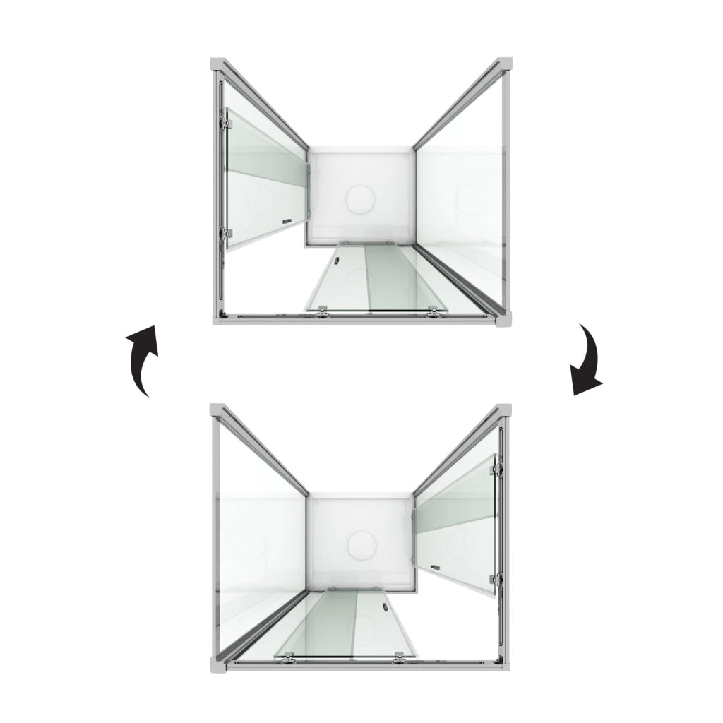 Box Doccia 3 lati 70x72x70 CM H185 trasparente mod. Junior Trio