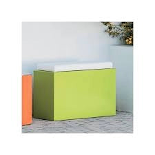 POUF COMFY ROOMY IN RESINA MONACIS H 55 cm. VARI COLORI Combinazione: Grigio con top grigio o bianco