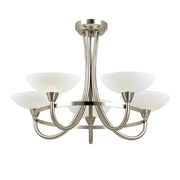 Plafoniera moderna Cagney 5 luci cromo satinato G9