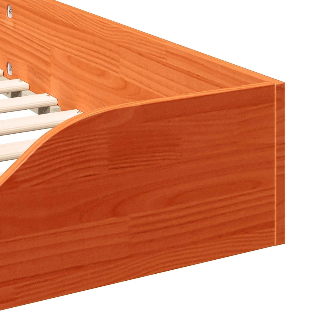 Struttura del letto Marrone cerato 100 x 210 cm Pino massello 873408