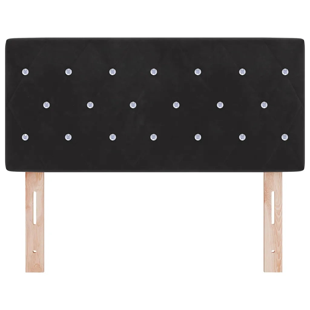 Testiera LED con strisce LED con testiera Nero 100 cm Velluto 3338055