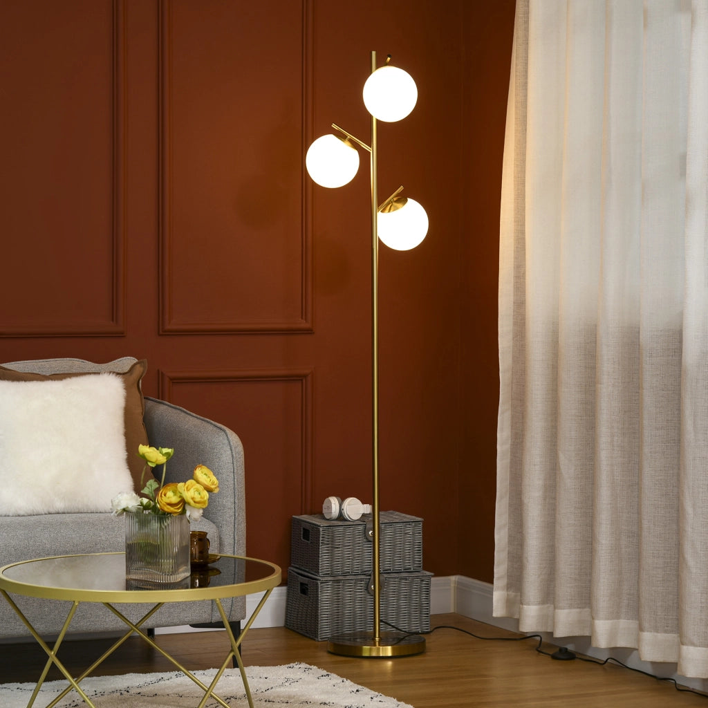 Lampada da terra ¨C Minimal ¨C vetro dorato