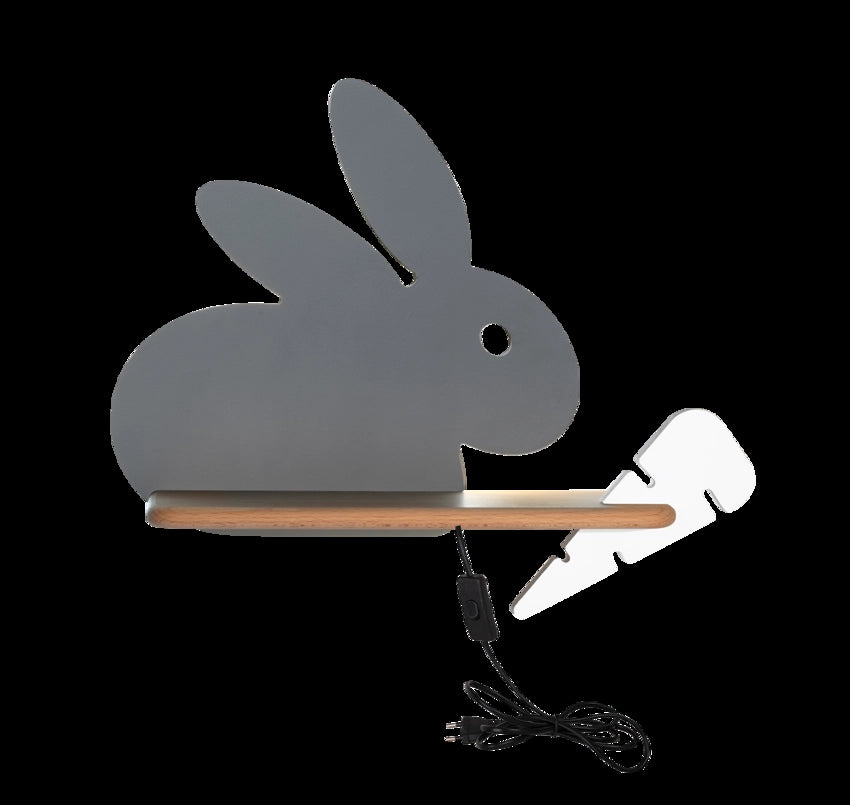 Applique Candellux Rabit legno grigio LED 4W 4000K IP20