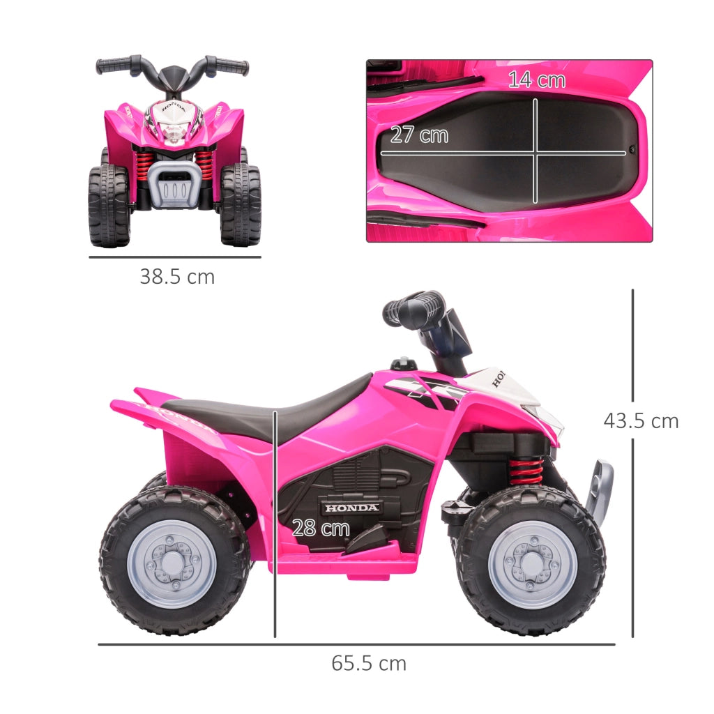 Quad Elettrico per Bambini con Luci LED ¨C Minimal ¨C Rosa 65.5x38.5x43.5 cm