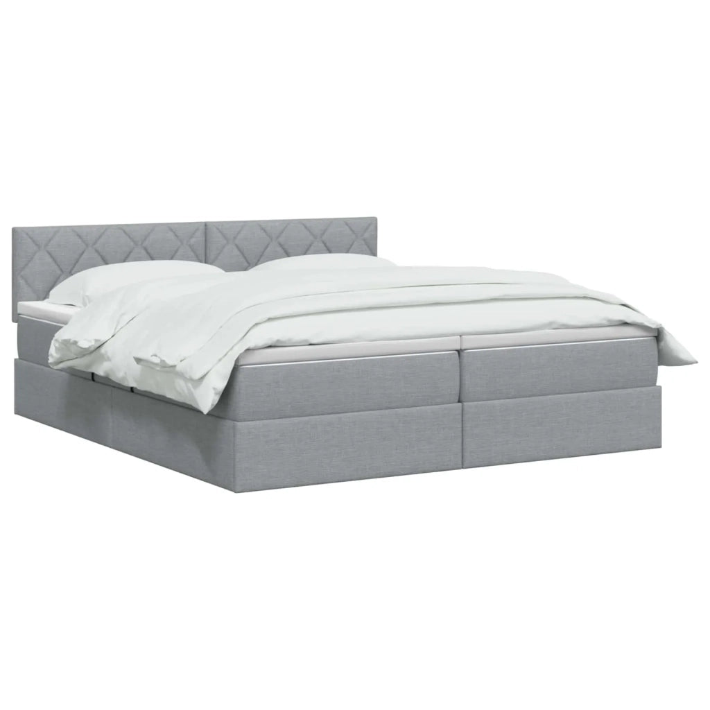 Letto con contenitore LED e materasso Grigio Chiaro 3459366