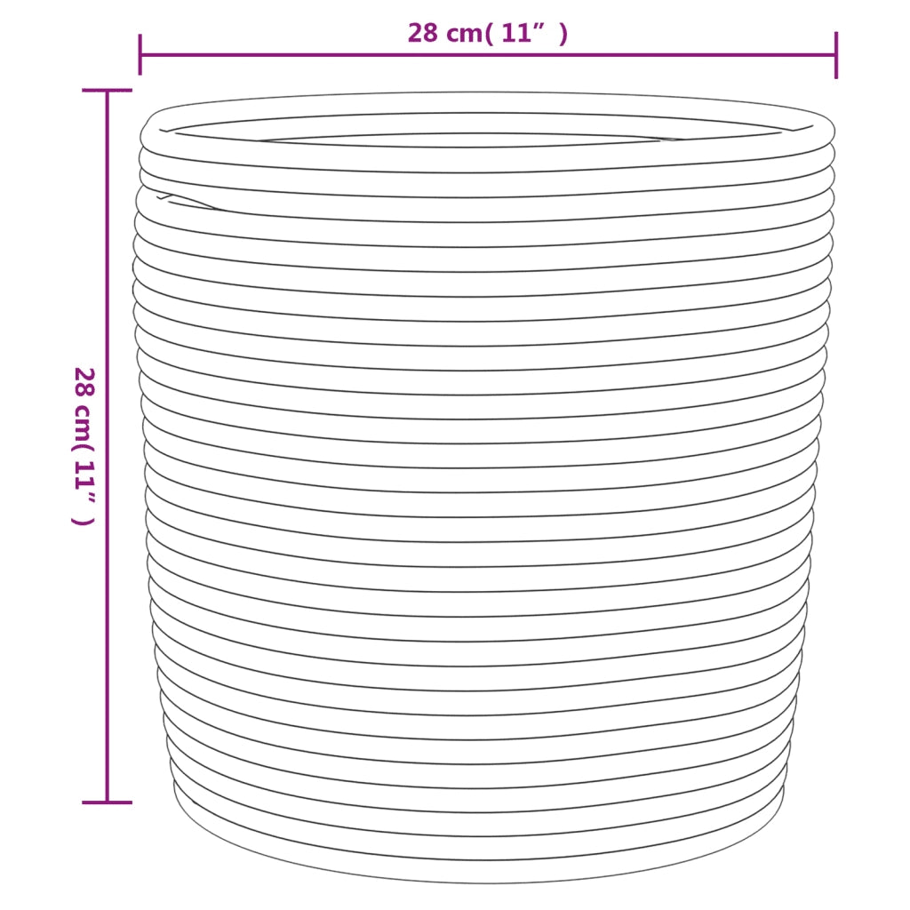 Cestini Portaoggetti 2 pz Grigio e Bianco ?28x28 cm in Cotone CFW3155094