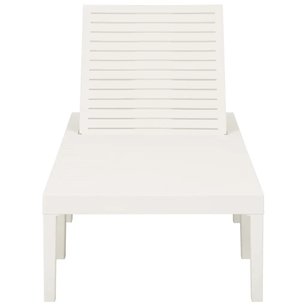 Lettino Prendisole | Sdraio da giardino | Lettino da sole in Plastica Bianco