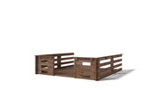 Veranda - 9m2 - 3m x 3m - impregnata - colore: marrone - DOM540 - ALTANKA